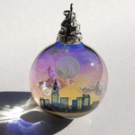 雲レジン☆街並み☆黄昏時☆空珠2☆オススメ紐ペンダント