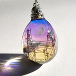 【オリジナル背景･街並み】雲レジン☆私が見てきた景色☆追憶☆黄昏時☆空たまご9☆オススメ紐ペンダント