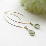 フープピアス＊グリーンアパタイト一粒☆ 