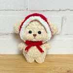 クリスマスこはるちゃん1   あみぐるみ(大きめサイズ)