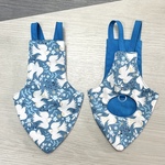 鳩のオムツ・ドバトサイズ（鳩の服.バードスーツ.バードダイパー）ブルーグレーに白鳩