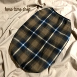 送料無料♡ブラウン×ネイビー あったかチェック柄フリースタンク 犬服 XXS〜 防寒 冬服