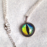 renkanon様オーダー品・・Green & Blue ガラスアイ ネックレス