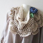 レース＆スカラップのスヌード・べ⑥・15A