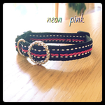 【15mm】 洗える首輪  ＝neon  pink＝