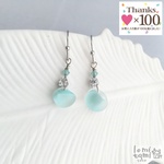 50%OFF【送料無料】アイスドロップピアス(ブルー)