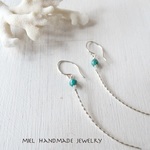 〜再販〜amorsanto〜silver925ターコイズバーフックピアス