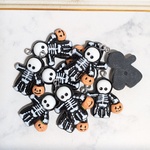 【素材】かぼちゃスカル☠のチャーム 10個