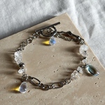 drop bracelet / クリア シルバー チェーン ブレスレット