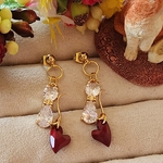 ＊ジルコニア白猫ピアス♡＊