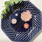 桜の髪飾り＊色、ご相談ください○ちりめん細工　つまみ細工○Uピン　かんざし