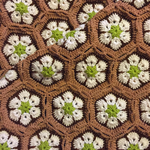 SALE‼︎African flower blanket(brown)