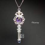 【再販】月の鍵ロングネックレス(Purple)