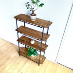 アイアン　収納棚　60×20×90　パイン材