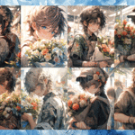デザインペーパー　CUTE BOY FLORIST CS コラージュシート