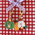 600→420円/クリスマス&サンタクロースチャームセット/ポーチファスナーチャーム/コインケースファスナーチャーム/