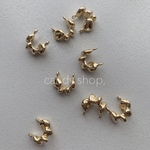 4pcs ゴールド コネクターチャーム 個性的 2カン