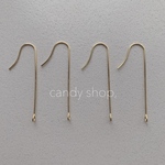 4pcs 316 ステンレス ゴールド ピアス フック