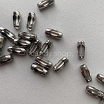 10pcs ステンレス ボールチェーン 金具 コネクター  シルバー 繋ぎパーツ