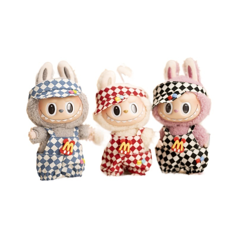 LABUBU ぬい用着替え服 チェッカーボードのテニスユニフォーム