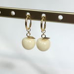 【ゴールド／きいろ】パステルりんごのピアス、イヤリング