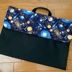 惑星＊防災頭巾カバー＊背もたれ補強＊ブラック