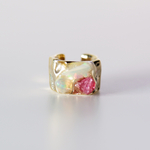 ear cuff ”minamo” kakera ／スピネル結晶･オパール 鉱物 原石