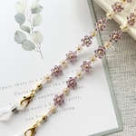 お花ビーズ　メガネチェーン　メガネストラップ　グラスホルダー　グラスコード　ビーズチェーン　ブレスレット