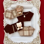 ぬい服10-12cm おしゃれ着【Dベアハート】4枚セット