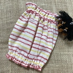 Wガーゼスヌード　クレヨン🖍️タッチボーダー柄イエロー＆レッド