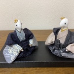 巳年の干支飾り　【ヘビさん二体】　ちりめん