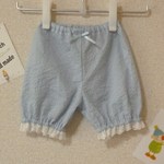 ★ペチパンツ★ローンリップル★ミストブルー★100