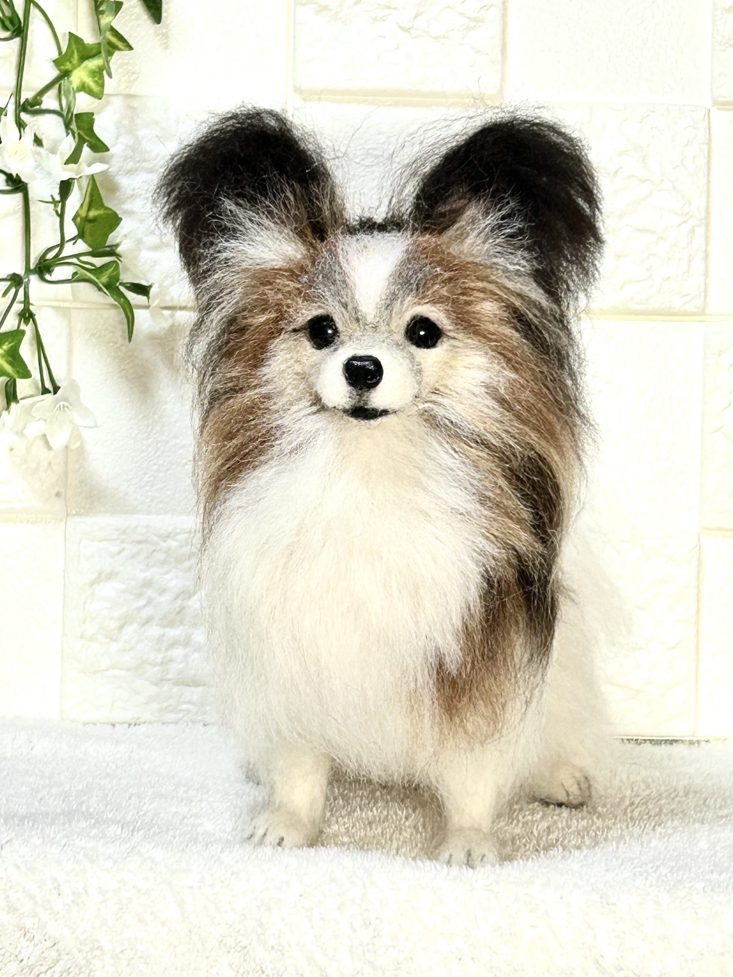 ☆羊毛フェルト☆【オーダーメイド】☆パピヨン☆犬☆ぬいぐるみ