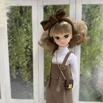 ⭐︎set⭐︎ジャンパースカート+トップス　ブラウン　リカちゃん服　リカちゃんアウトフィット