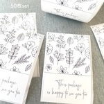 【NEW】50枚★sticker・mono (ラッピング用シール）