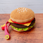 ハンバーガー‎🩷あみぐるみポーチ🍔QR