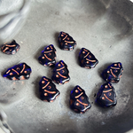【6コセット】JIRI＊IVANA#czech beads#チェコビーズ　christmas tree 17✖️12㍉　cobalt blue/capri