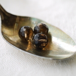 3粒 8mmラウンドカット スモーキークォーツ jbn-579