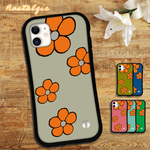 レトロ スマホケース 抗菌 花柄  iPhoneケース iphone 16 14 13 12 pro mini se 7 8 iface型 グリップケース おしゃれ アイフォン カバー  送料無料