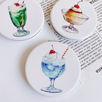喫茶店のクリームソーダ　コンパクトミラー　blue ソーダ水