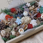 ヒムロスギと木の実とオーナメントの詰め合わせ クリスマス 素材 花材