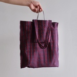 【Daily 2way tote bag】レッドチェック