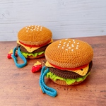 ハンバーガー‎🩵あみぐるみポーチ🍔ST