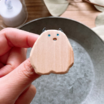 ハロウィン浮かれポンチのゆらぎちゃんの木のブローチ・A
