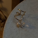 pearl ear cuff  gold