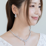 ◇送料無料◇ウェディングアクセサリーセット　シンプル　シルバー　110623120
