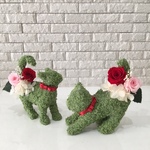健康と幸せを呼ぶモス猫ちゃん✿　プリザーブドフラワー2匹セット