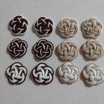 【再販】水引パーツ　梅結び（ベージュ、ブラウン）