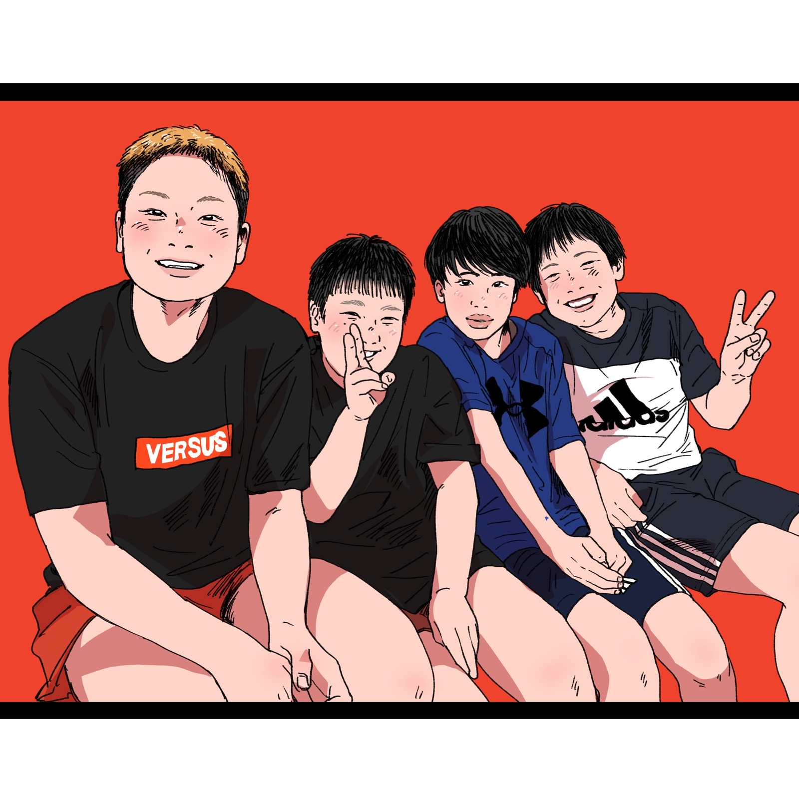 似顔絵イラスト(カップル・家族・友達同士) - 0121866'S GALLERY