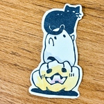 【フレークシール】ネコばけカボチャ(黒)🐈‍⬛👻🎃